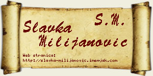 Slavka Milijanović vizit kartica